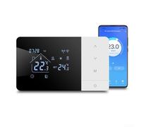Puupaa WiFi Programmable Thermostat for Heating and Cooling, for Tuya for Smart Life for Alexa, Temperature Controller for Gas Boilers, 7-Day Schedule, Voice Control