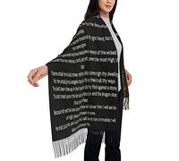Puurbol Prayer Shawl Blanket Scarf Pashmina Shawls Scripture Christian Pastor appreciation gifts, Multi, Large
