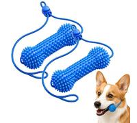 Puwaiio 2Pcs Dog Teething Toys, Double-Action Training Chew Sticks, Rubber Teething Chew Toys, Interactive Pet Toy, Puppy Teeth Cleaning, For Small Medium Large Dogs Home Travel Daily Tooth Care