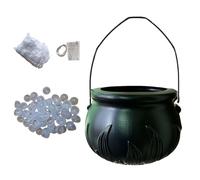 Puwaiio Cauldron Pot - Witch Cauldron Pot for Halloween,Candy Holder Bubble Bowl Props Decoration for Outdoor Events Haunted Houses Yard Indoor Kitchen Home Porch