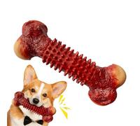 Puwaiio Dog Chew Toys | Chew-Proof Calming Bone Shape Puzzle Enrichment - Squeaky Dog Toy - for Indoor Outdoor Home Backyard Park Play Holiday Travel Animal