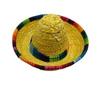 Puwaiio Mini Sombrero Hats,Woven Mexican Party Hats - Headband Wide-Brim Decoration Costume for Kids Children Pet Birthday Celebrations