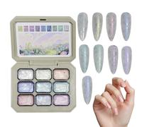 Puwaiio Pat Gel Polish Palette,Nine-Grid Gradient Nail Gel - Solid Polish Glue Manicure Supply for Drawing Styling for Holiday Home Daily Salon Enthusiasts Travel Professional