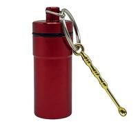 Puwaiio Pill Holder Keychain,Small Airtight Case | Pocket Pill Storage Box Keychain | for Fish Oil Ear Plug Women Men Daily Travel Work Outdoor Gym Camping Hiking