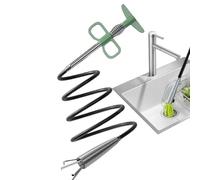 Puwaiio Shower Drain Snake, 4-Claw Sewer Unclogging Tool, Sewer Unclogging Supplies for Bathtub Washbasin Toilet Kitchen Laundry Residential Commercial Plumbers Property Managers Restaurant