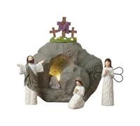 Puwaiio The Empty Tomb Easter Scene, Easter Resurrection Scene Set, Resin Easters Nativity Scenes, Easters Table Centerpieces, Christian Decor, Religious Ornaments For Office Mantle Shelf Church