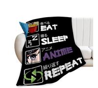 Puxnawi Anime Blanket for Girls Boys Anime Gifts Throw Blanket Cozy Plush Flannel Fleece Blankets Lightweight Fuzzy for Bed Decor 50"X40"