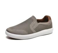Puxowe Men's Slip On Loafer Mesh Breathable Trainers Comfy Casual Walking Shoes 10 UK Khaki