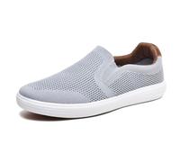 Puxowe Men's Slip On Loafer Mesh Breathable Trainers Comfy Casual Walking Shoes 7 UK Gray