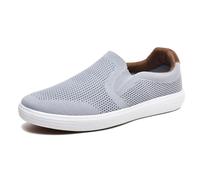 Puxowe Men's Slip On Loafer Mesh Breathable Trainers Comfy Casual Walking Shoes 8 UK Gray