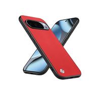 Puxssul Faux Leather Case for Google Pixel 10 / Google Pixel 10 Pro, Premium PU Leather Cover(Shockproof Durable Soft Buttons & Edges), Anti-Scratch Slim Fit Business Style Phone Case (Red)