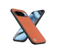Puxssul Faux Leather Case for Google Pixel 10 / Google Pixel 10 Pro, Premium PU Leather Cover(Shockproof Durable Soft Buttons & Edges), Anti-Scratch Slim Fit Business Style Phone Case (Orange)