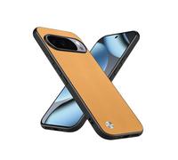 Puxssul Faux Leather Case for Google Pixel 10 Pro XL, Premium PU Leather Cover(Shockproof Durable Soft Buttons & Edges), Anti-Scratch Slim Fit Business Style Case for Google Pixel 10 Pro XL (Yellow)