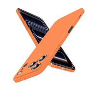 Puxssul Super Thin for iPhone 17 Pro Max Case, [Full Camera Protection] [Smooth Matte Finish] Ultra Slim Skin-Friendly Hard Cover, Sleek Minimalist Phone Case for iPhone 17 Pro Max 6.9" 2025, Orange