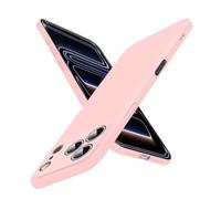 Puxssul Super Thin for iPhone 17 Pro Max Case, Ultra Slim Skin-Friendly Hard Cover [Full Camera Protection] [Smooth Matte Finish], Sleek Minimalist Phone Case for iPhone 17 Pro Max 6.9" 2025, Pink