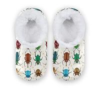 PUXUQU Kids House Slippers Cartoon Insect Bug Pattern House Shoe Bedroom Shoes Slipper Socks Slippers for Boys Girls Indoor Use