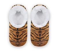 PUXUQU Kids House Slippers Tropical Animal Tiger Print House Shoe Bedroom Shoes Slipper Socks Slippers for Boys Girls Indoor Use