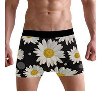 PUXUQU Mens Boxers Shorts Floral Flower Daisy Print Boxer Briefs Underwear for Men Boy