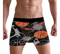 PUXUQU Mens Boxers Shorts Vintage Basketball Ball Athlete Boxer Briefs Underwear for Men Boy