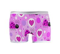 PUXUQU Women's Boyshort Boxers Shorts Love Heart Ladybird Pattern Boxer Briefs Panties Underwear for Women Girl Lady