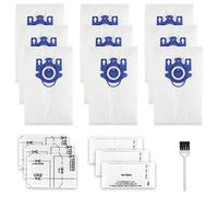 puxyblue 3D Airclean Dust Bags Replacement for Miele GN Bags Compatible with Miele S2, S5, S8, Classic C1, Complete C2 and Complete C3 Series Canister Vacuum Cleaner (9 Pack Dust Bags + 3 Motor Protection Filters+3 Air Clean Filters )