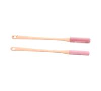 PUXZYAX 40cm Long Handled Toe Lotion Brush for Seniors Creating Comfortable Foot Care Routine Offering Effortless Application of Lotion Skin Exfoliation, Pink, 40cm