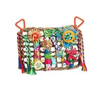 PUXZYAX Activity Enrichment Edible Toy For Macaws Safe Playtime For Budgies Lovebirds And Feathered Friends Like Top Of Bird Cage Or Hanging Outside Of Cage.