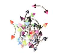 PUXZYAX Vivid Eyebrow Rings Tailored With Materials Cone Diameter 3mm | Styles Gauge16g 316L Stainless Steel And Acrylic Pin LengthApprox. 8mm Pin Diameter1.2mm