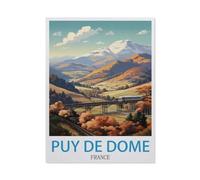 PUY De Dome France Vintage-Reiseplakate, Puzzle 1000 Teile, Papierpuzzle, Lernspielzeug für Erwachsene und Kinder, Familien-Dekompressionsspiel-AR330-50x70cm