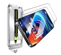 PuyaTeya 9H Glass for iPhone 13 pro max/14 Plus Screen Protector Auto-Dust Removal, Bubble Free Full Coverage 0.33mm Ultra HD Clear Screen Protector, Easy Installation, 2 Pack
