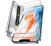 PuyaTeya Unbreak 9H Glass for iPhone 13/13 Pro/14/16E Screen Protector [Auto-Dust Removal, Bubble Free] 1:1 Full-Coverage Tempered Glass Ultra HD Clear, Case Friendly, 2-Pack