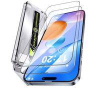 PuyaTeya Unbreak 9H Glass for iPhone 14 pro MAX Screen Protector [Auto-Dust Removal, Bubble Free] 1:1 Full-Coverage Tempered Glass Ultra HD Clear, Case Friendly, 2-Pack