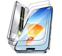 PuyaTeya Unbreak 9H Glass for iPhone 15/16 Screen Protector [Auto-Dust Removal, Bubble Free] 1:1 Full-Coverage Tempered Glass Ultra HD Clear, Case Friendly, 2-Pack