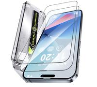 PuyaTeya Unbreak 9H Glass for iPhone 15 pro Screen Protector [Auto-Dust Removal, Bubble Free] 1:1 Full-Coverage Tempered Glass Ultra HD Clear, Case Friendly, 2-Pack