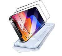 PuyaTeya Unbreak Top 9H+ Glass for iPhone 12/12 Pro Screen Protector 12FT Military Armor Shatterproof + Longest Durable, 1:1 Full-Coverage Tempered Glass, Auto-Align Fit Bubble-free, 2-Pack