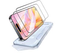 PuyaTeya Unbreak Top 9H+ Glass for iPhone 16 Plus/15 Plus Screen Protector 12FT Military Armor Shatterproof + Longest Durable, 1:1 Full-Coverage Tempered Glass, Auto-Align Fit Bubble-free, 2-Pack