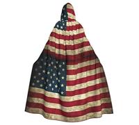 PUYhgb American Flag Print Halloween Cloak, Carnival Cape For Theme Parties, Haunted Houses And Cosplay