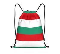 PUYhgb Bulgarian Flag Print Foldable Drawstring Backpack, Gym Bag For Workout,Travel, Yoga & Daily Use