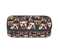 PUYhgb Cute English Bulldog Print Multi Functional Large Capacity Pencil Case for Easy Stationery Storage