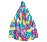 PUYhgb Cute Nurse Print Halloween Cloak, Carnival Cape For Theme Parties, Haunted Houses And Cosplay