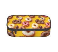 PUYhgb Doughnut Print Multi Functional Large Capacity Pencil Case for Easy Stationery Storage