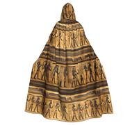 PUYhgb Egypt Hieroglyphics Print Halloween Cloak, Carnival Cape For Theme Parties, Haunted Houses And Cosplay