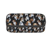 PUYhgb English Bulldogs Print Multi Functional Large Capacity Pencil Case for Easy Stationery Storage