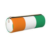 PUYhgb Flag of Cote D'Ivoire Print Cylindrical Pen Pouch,Smooth Zipper Stationery Bag,Portable Storage Case