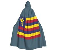 PUYhgb Flag Of The Kingdom Of Hawaii Print Halloween Cloak, Carnival Cape For Theme Parties, Haunted Houses And Cosplay