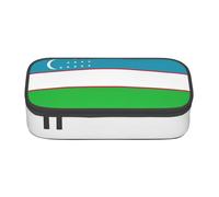 PUYhgb Flag of The Republic of Uzbekistan Print Multi Functional Large Capacity Pencil Case for Easy Stationery Storage