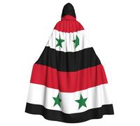 PUYhgb Flag Of The Syrian Arab Republic Print Halloween Cloak, Carnival Cape For Theme Parties, Haunted Houses And Cosplay