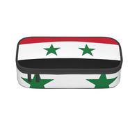 PUYhgb Flag of The Syrian Arab Republic Print Multi Functional Large Capacity Pencil Case for Easy Stationery Storage