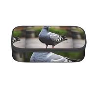 PUYhgb Grey Pigeon Print Multi Functional Large Capacity Pencil Case for Easy Stationery Storage