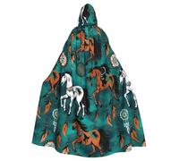 PUYhgb Horse Stripes Pattern Print Halloween Cloak, Carnival Cape For Theme Parties, Haunted Houses And Cosplay